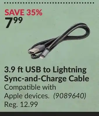 Princess Auto 3.9 ft usb to lightning sync-and-charge cable offer