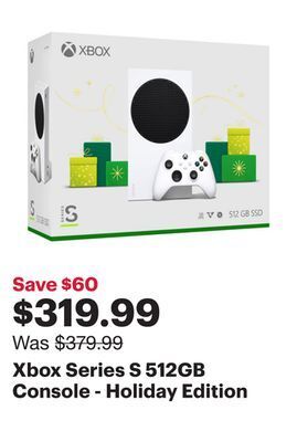 Best Buy Xbox series s 512gb console - holiday edition offer