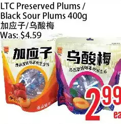 Bestco Food Mart Ltc preserved plums/black sour plums offer