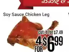 Nations Fresh Foods Soy sauce chicken leg offer