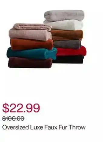 Hudson's Bay Hudson's bay company oversized luxe faux fur throw offer