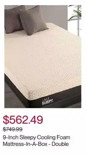 Hudson's Bay I am 9-inch sleepy cooling foam mattress-in-a-box - double offer