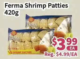 Blue Sky Supermarket Ferma shrimp patties offer