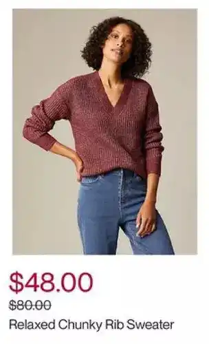 Hudson's Bay Hudson north relaxed chunky rib sweater offer