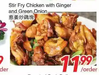 Foody World Stir fry chicken with ginger and green onion offer