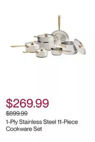 Hudson's Bay Chuck hughes 1-ply stainless steel 11-piece cookware set offer
