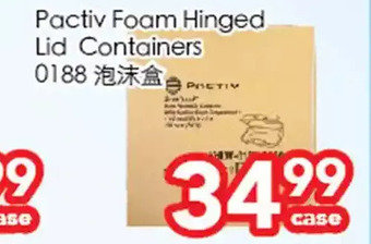 Superking Supermarket Pactiv foam hinged lid containers offer