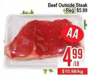Skyland Foodmart Beef outside steak offer