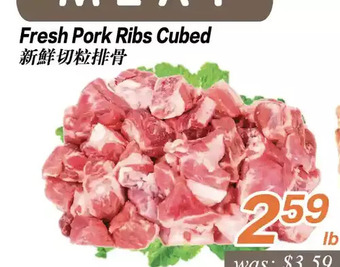 Seasons Foodmart Fresh pork ribs cubed offer