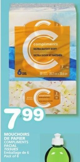 IGA Compliments Facial Tissues offer