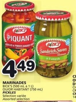 IGA Bick's Pickles offer