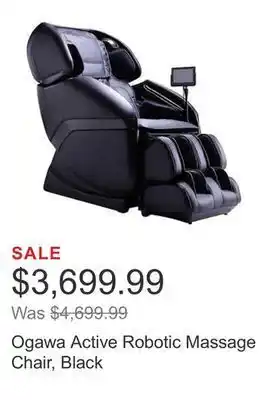 Costco Ogawa active robotic massage chair, black offer