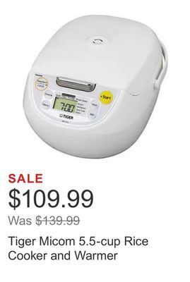 Costco Tiger micom 5.5-cup rice cooker and warmer offer