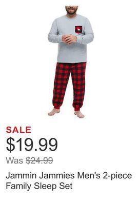 Costco Jammin jammies men's 2-piece family sleep set offer
