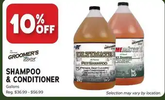 Ren’s Pets Depot Groomer's edge shampoo & conditioner offer