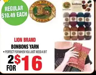 Len's Mill Stores Lion brand bonbons yarn offer