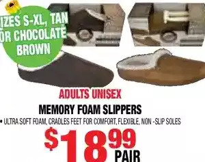 Len's Mill Stores Memory foam slippers offer