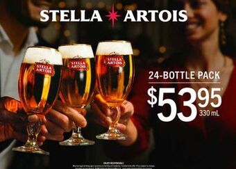 The Beer Store Stella artois 24-bottle pack offer