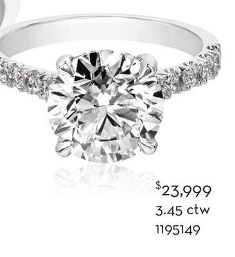 Charm Diamond Chemistry by new brilliance 14k white gold lab grown 3.45ctw diamond ring offer