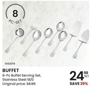 Stokes Buffet 8-pc buffet serving set, stainless steel 18/0 offer