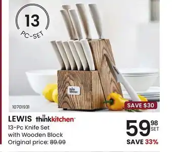 Stokes Lewis 13-pc knife set with wooden block original offer