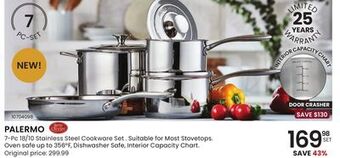 Stokes Palermo 7-pc 18/10 stainless steel cookware set offer
