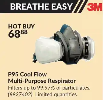 Princess Auto 3m p95 cool flow multi-purpose respirator offer