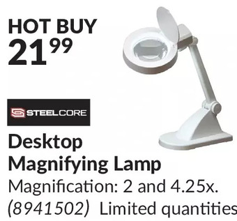 Princess Auto Steelcore desktop magnifying lamp offer
