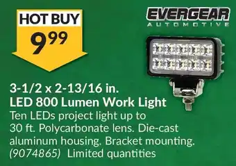 Princess Auto Evergear automotive 3-1/2 x 2-13/16 in. led 800 lumen work light offer