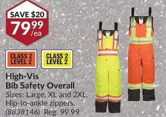 Princess Auto High-vis bib safety overall offer