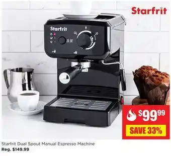 Kitchen Stuff Plus Starfrit dual spout manual espresso machine offer