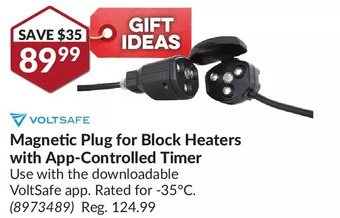 Princess Auto Voltsafe magnetic plug for block heaters with app-controlled timer offer