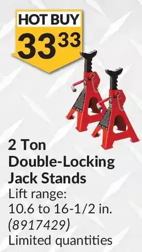 Princess Auto Torin big red 2 ton double-locking jack stands offer