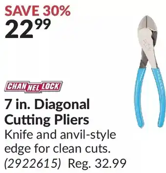 Princess Auto Channellock 7 in. diagonal cutting pliers offer