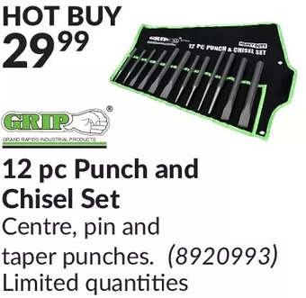 Princess Auto Grip 12 pc punch and chisel set offer