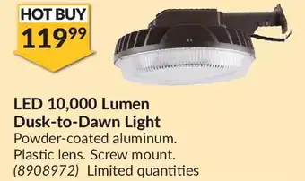 Princess Auto Ultra performance led 10,000 lumen dusk-to-dawn light offer