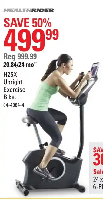 Canadian Tire H25X Upright Exercise Bike offer
