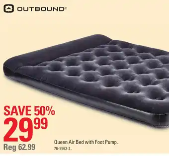 Canadian Tire Queen Air Bed With Foot Pump offer