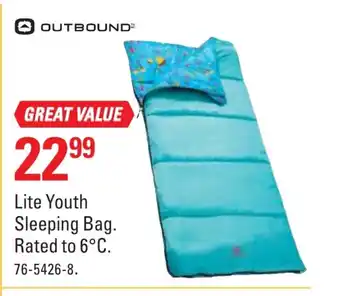 Canadian Tire Lite Youth Sleeping Bag offer