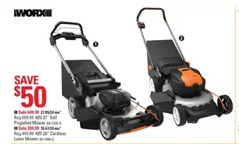 Canadian Tire 40V 21" Seld Propelled Mower offer