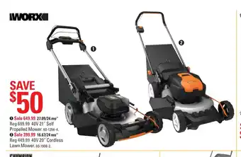 Canadian Tire 40V20" Cordless Lawn Mower offer
