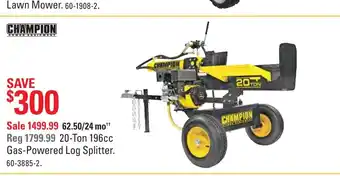 Canadian Tire 20-Ton 196cc Gas-Powered Log Splitter offer