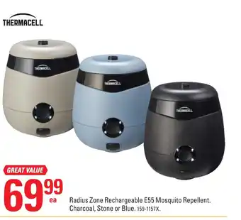 Canadian Tire Radius Zone Rechargeable E55 Mosquito Repellant Charcoal, Stone or Blue offer