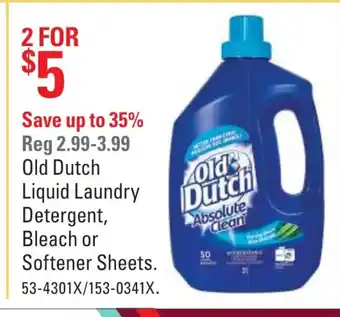 Canadian Tire Old Dutch Liquid Laundry Detergent Bleach offer