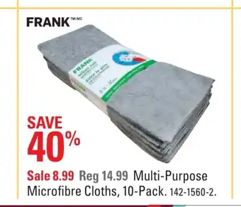 Canadian Tire Multi-Purpose Microfibre Cloths, 10-Pack offer