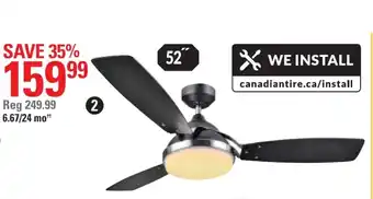 Canadian Tire Fanatic Oxlet Ceciling Fan. Black & Ash/ Walnut Blades offer