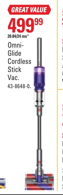 Canadian Tire Omni-Glide Cordless Stick Vac offer