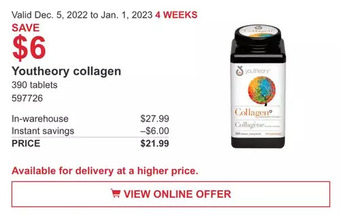 Costco Youtheory collagen offer