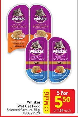 Walmart Whiskas wet cat food offer