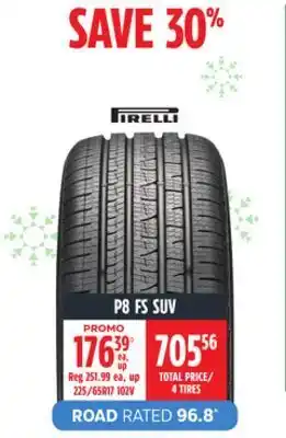 Canadian Tire Pirelli p8 fs suv all season passenger & cuv tire offer